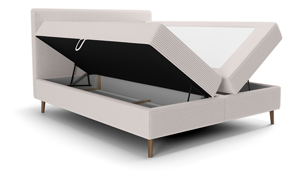 Manželská postel 180 cm Napoli Comfort (bílá) (s roštem, s úl. prostorem)