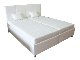 Manželská postel 160 cm Albatros (bílá) (s rošty a matracemi)