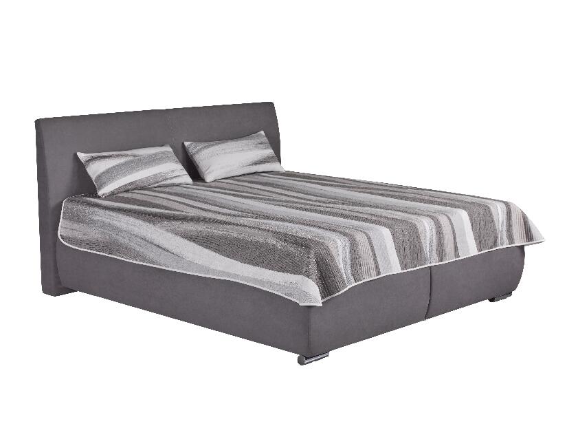 Manželská postel 180 cm Blanár Idaho (šedá) (s roštem a matrací Ivana Plus)