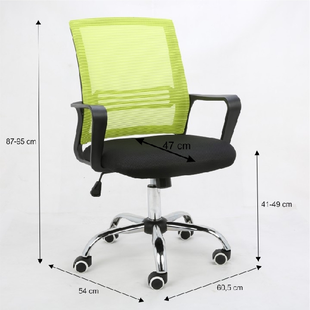 Kancelářská židle Aphin (zelená + černá)
