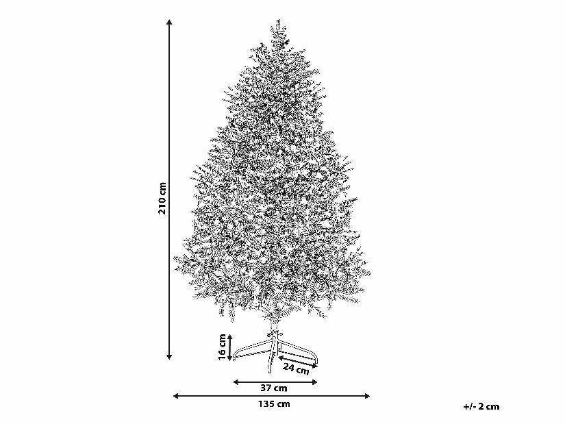 Umělý vánoční stromek 210 cm HALAX (zelená)