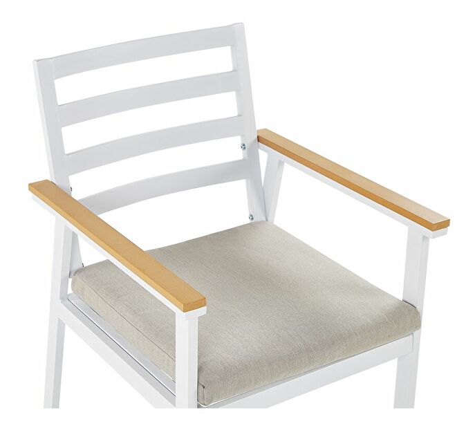 Set 4 ks zahradních židlí Cork (bílá)
