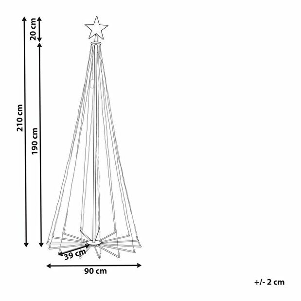 Vánoční stromek 210 cm Ikaza (průhledná)
