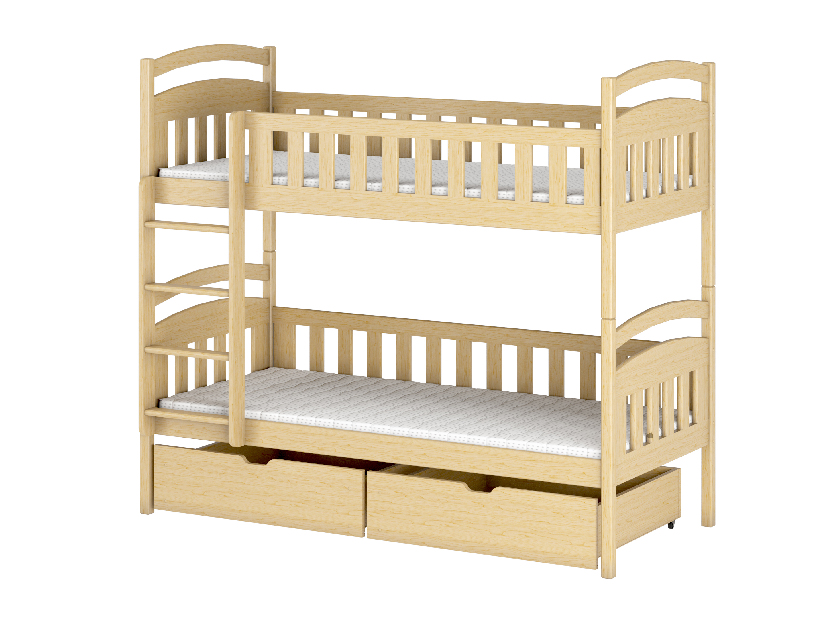 Dětská postel 90 cm Marlo (s roštem a úl. prostorem) (borovice)