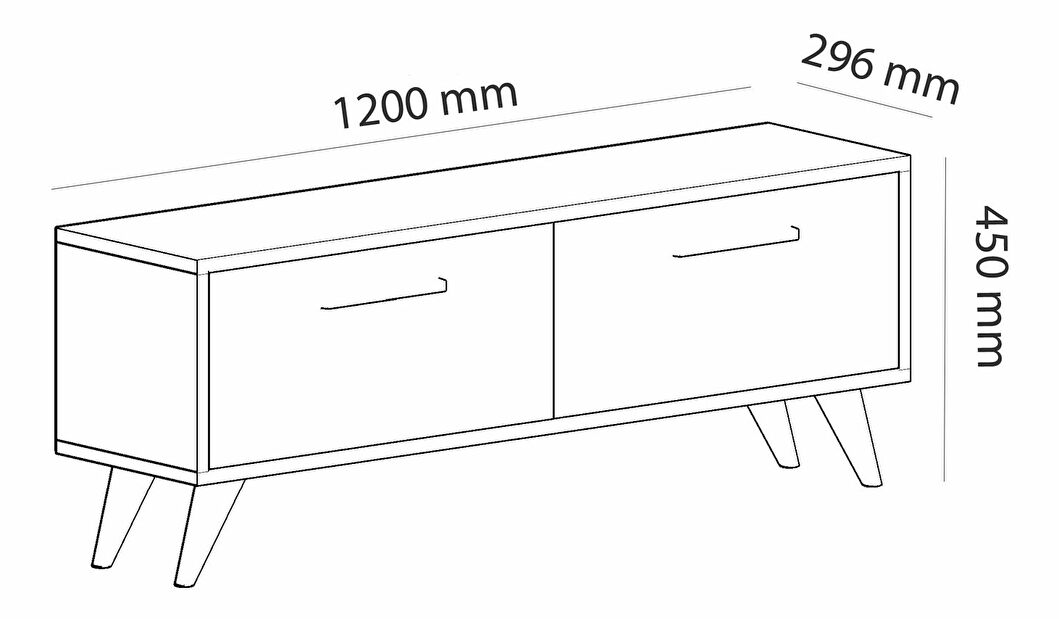 TV stolek/stojan Mesa (safírová + bílá)