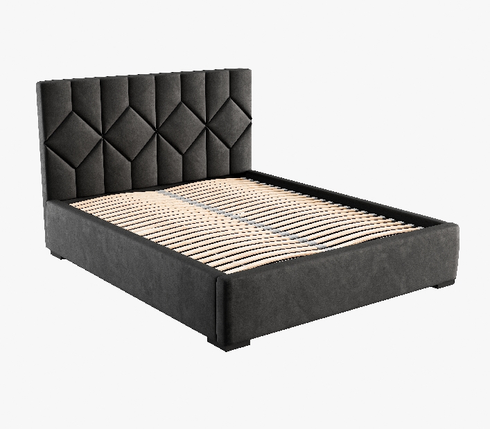 Čalouněná postel 180x200 cm Veggie 1 (šedá)