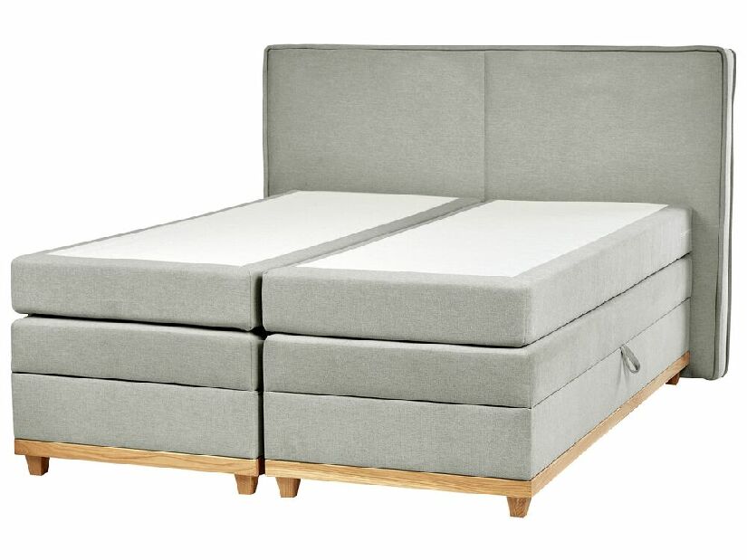 Manželská postel 160 cm Despina (šedá) (s roštem a matrací) (s úl. prostorem)