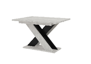 Jídelní stůl Xalin (světle šedá + černá) (pro 4 až 6 osob)