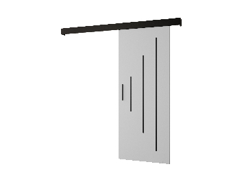 Posuvné dveře 90 cm Sharlene Y (bílá matná + černá matná + černá)