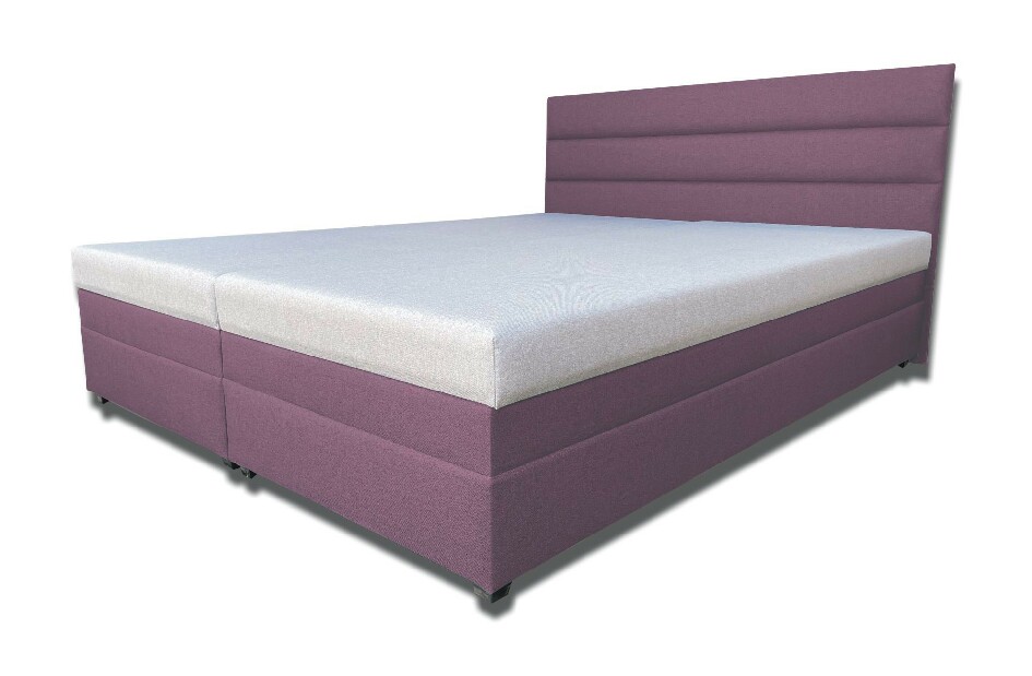Manželská postel 160 cm Rebeka (se sendvičovými matracemi) (fialová)