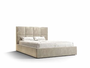 Manželská postel 180 cm Gino (béžová) (s roštem a úložným prostorem)