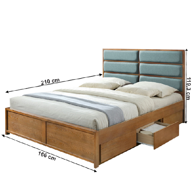 Manželská postel 160 cm Ibess (s roštem)