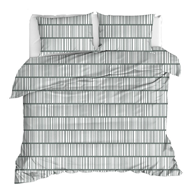 Ložní prádlo 200 x 220 cm Vector (bílé + šedé)