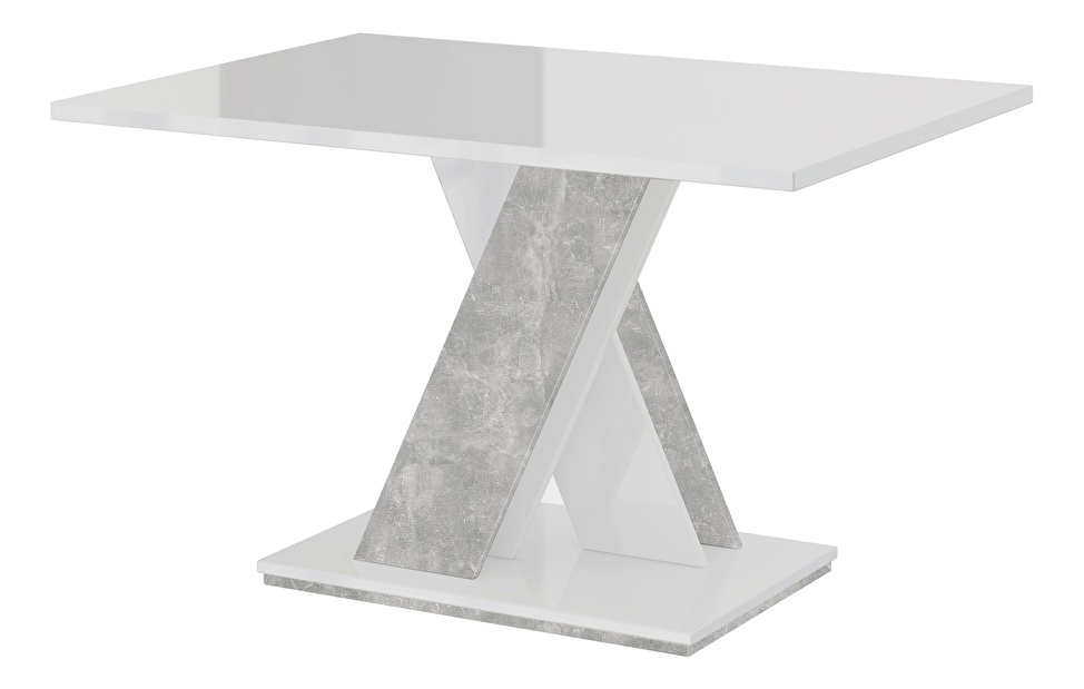 Konferenční stolek Barax Mini (bílá + kámen)