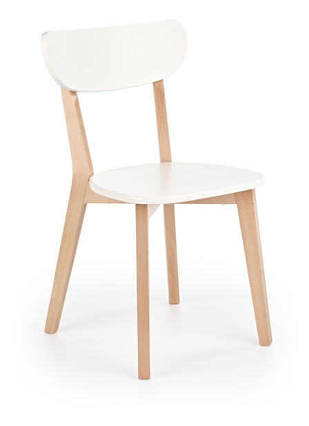 Jídelní židle Barry (bílá + buk)
