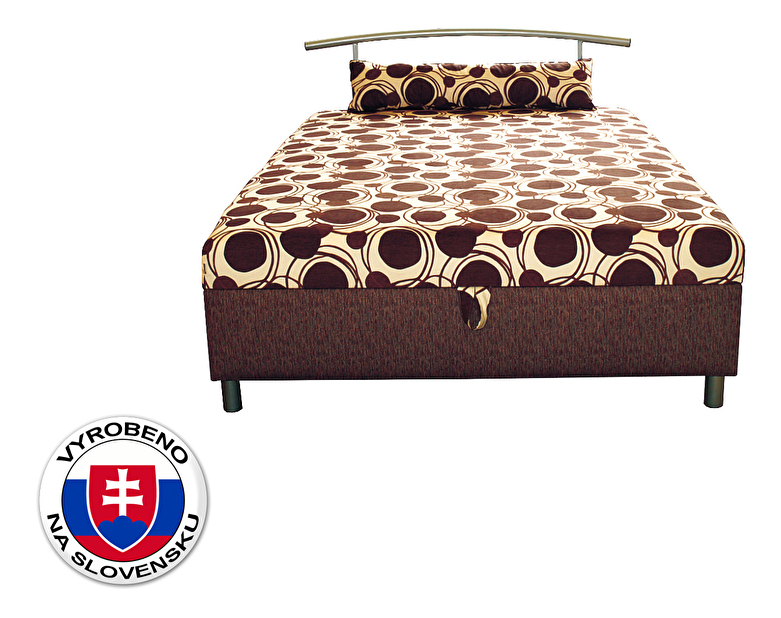 Manželská postel 140 cm Benab Elsona 140 (s roštem, matrací a snímatelným polštářem) *výprodej