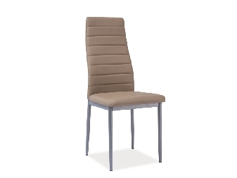 Jídelní židle Herbert alu (ekokůže béžová)