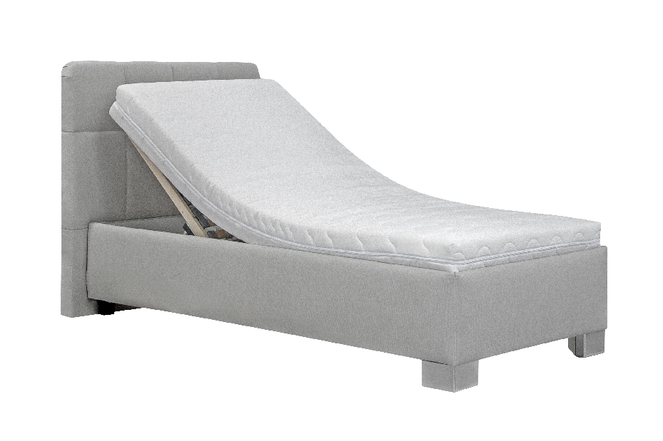 Jednolůžková postel 120 cm Blanář Kelly (světle šedá) (s roštem a matrací Nelly)