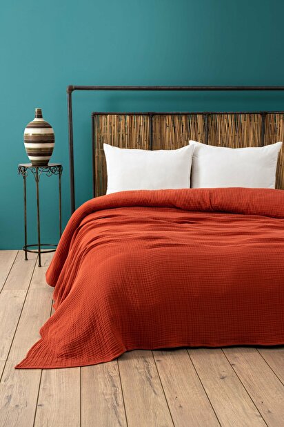 Přehoz na postel 220 x 250 cm Musli (červená)
