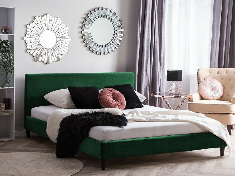 Manželská postel 160 cm FUTTI (Zelená) (s roštem) *výprodej