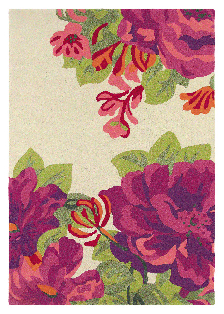 Ručně všívaný koberec Sanderson Midsummer Rose 45600