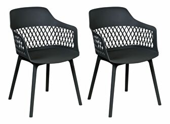 Set 2 ks jídelních židlí Anneli (černá)