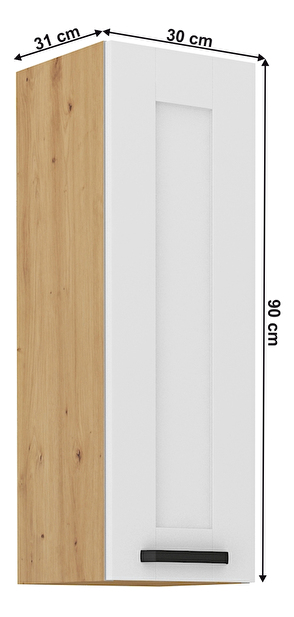 Horní skříňka Lesana 2 (bílá + dub artisan) 30 G-90 1F 