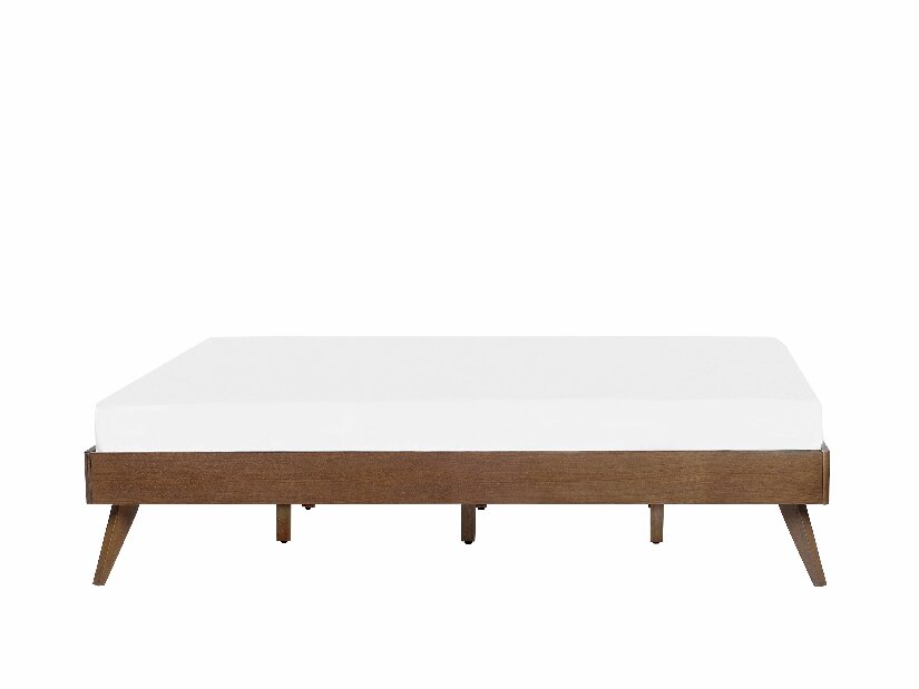 Manželská postel 180 cm BERRY (s roštem) (tmavé dřevo) *výprodej