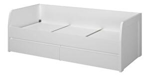 Jednolůžková postel 90 ERODON (bílá) (s roštem)