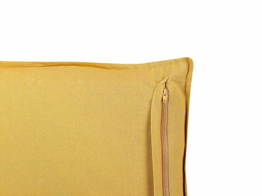 Sada 2 ozdobných polštářů 45 x 45 cm Rapie (žlutá)