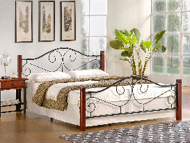 Manželská postel 160 cm Vernon (s roštem)