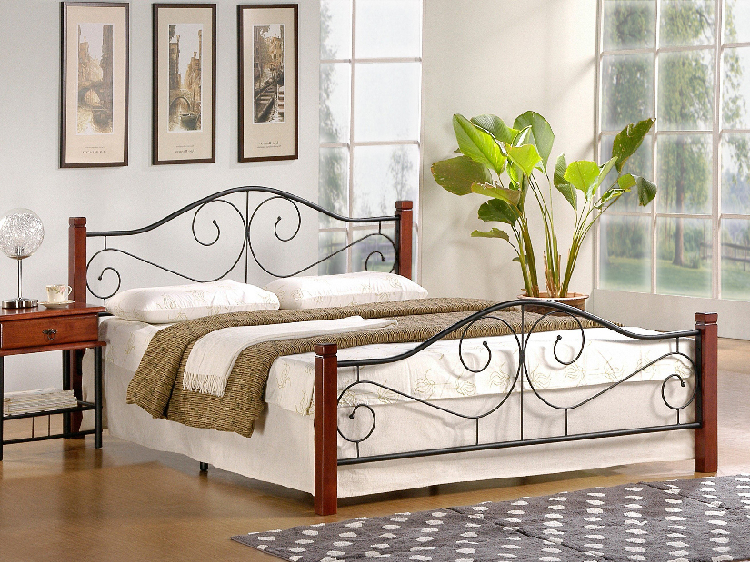 Manželská postel 160 cm Violetta (s roštem) *výprodej