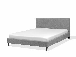 Manželská postel 160 cm FUTTI (s roštem) (šedá)