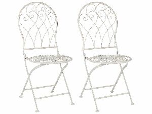 Set 2 ks zahradních židlí Seppi (bílá)