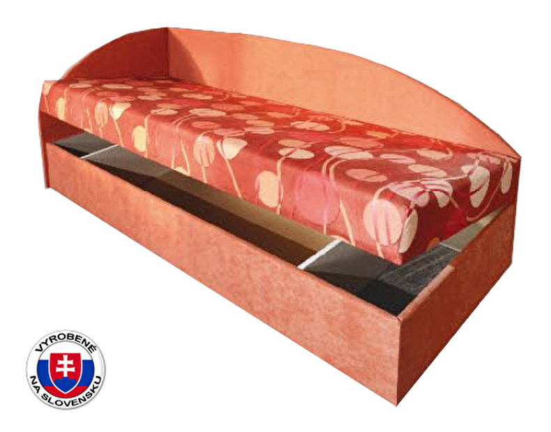 Jednolůžková postel (válenda) 80 cm Mamie (se sendvičovou matrací) (L)