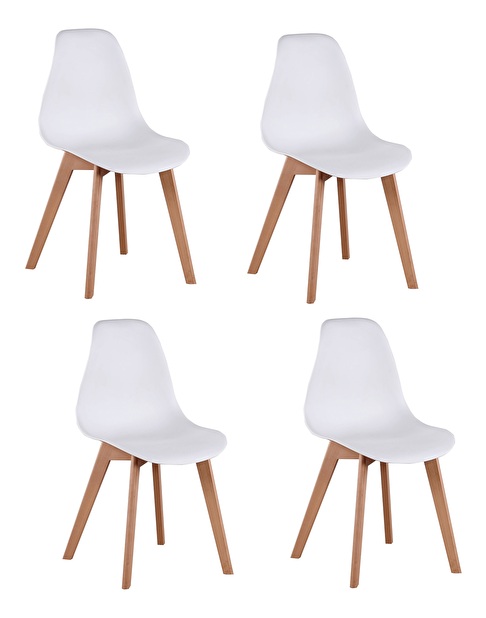 Set 4 ks. jídelních židlí Ajina (bílá) *výprodej