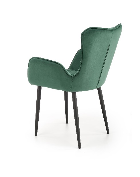 Jídelní židle Kipta (tmavě zelená + černá)