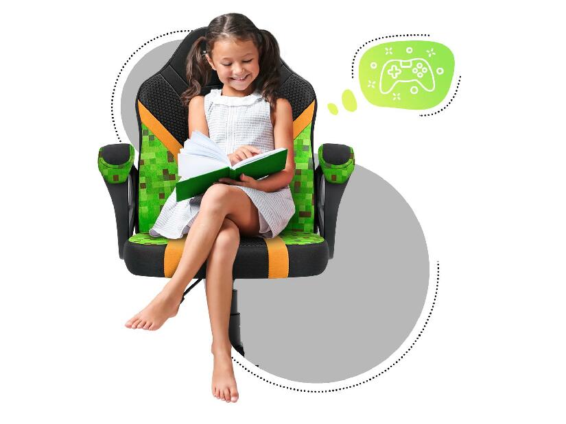 Dětská herní židle Rover 1 (černá + zelená)