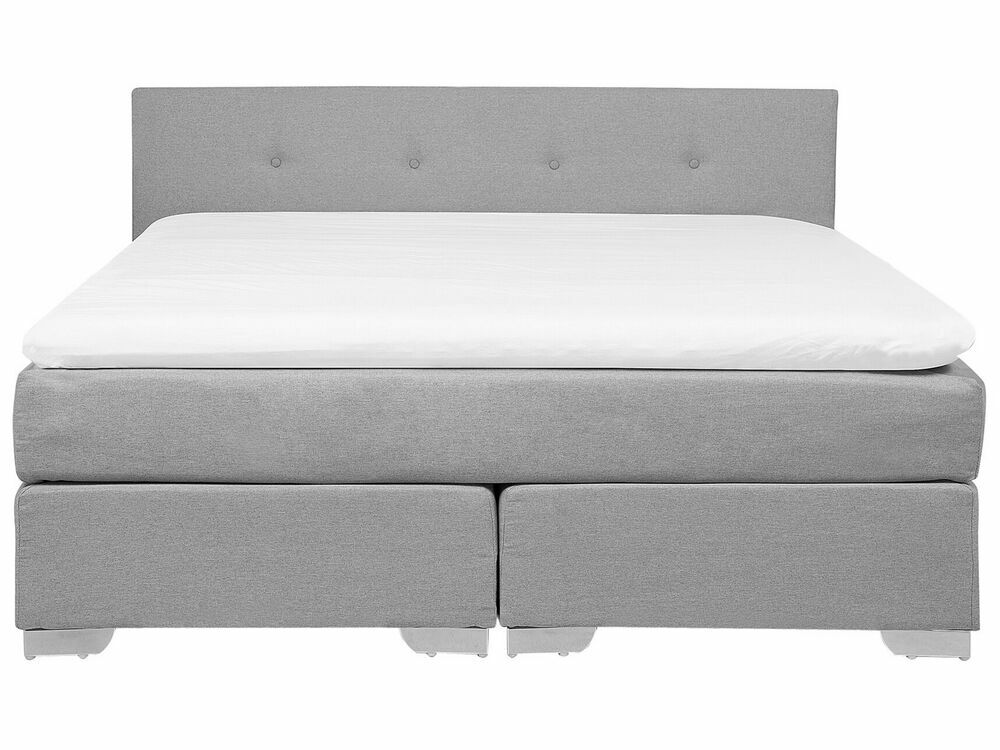Kontinentální postel 180 cm CONSOLE (s roštem a matrací) (šedá)