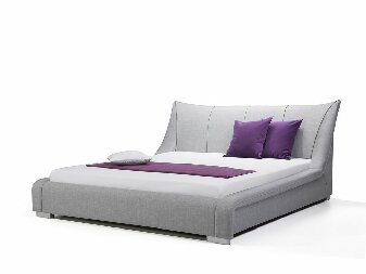 Manželská postel 160 cm NICE (s roštem) (šedá)