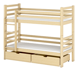 Dětská postel 90 cm Paul (s roštem a úl. prostorem) (borovice)