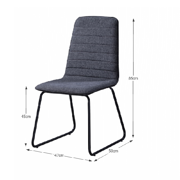 Jídelní židle Danuta (tmavě šedá + černá)