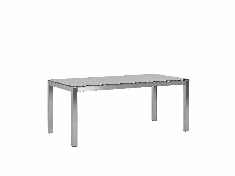 Zahradní set GROSSO (beton) (laminát HPL) (bílé židle) (pro 6 osob)