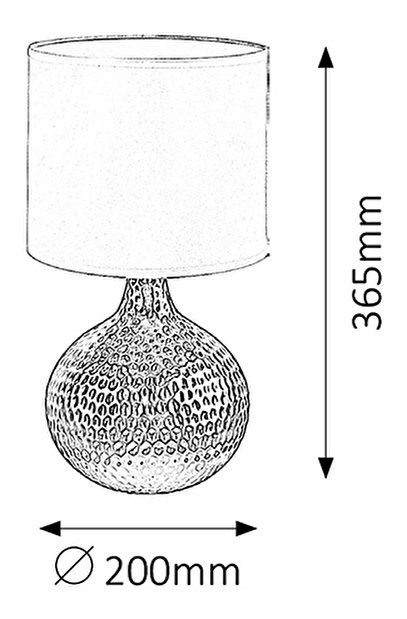 Stolní lampa Rozin (bílá + zlatá)