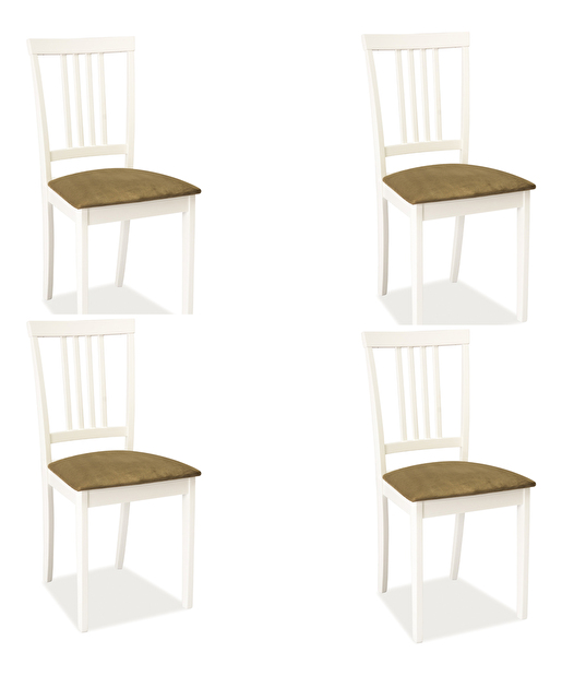 Jídelní židle Nash (bílá + béžová)
