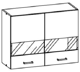 Horní kuchyňská skříňka Estell EZ6 G80W