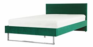 Manželská postel 140 cm BELAE (s roštem) (zelená)