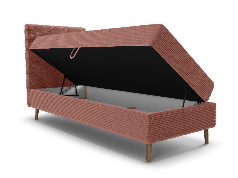 Jednolůžková postel 90 cm Napoli Comfort (terakota) (s roštem, s úl. prostorem)