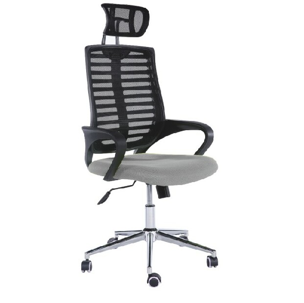 Kancelářská židle Flore (černá + šedá)