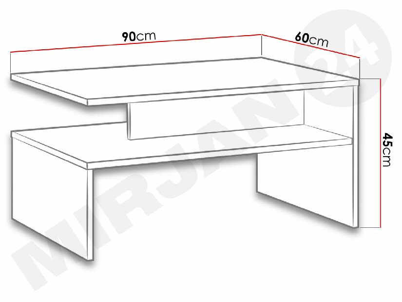 Konferenční stolek Goel (bílá) *výprodej